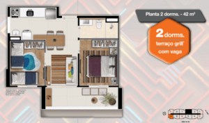 Upside Vila Ema planta 42 m²